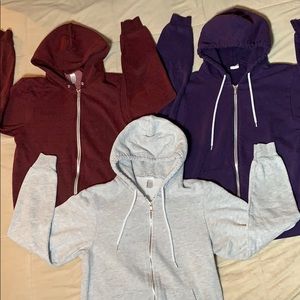 American Apparel Zip-up hoodies